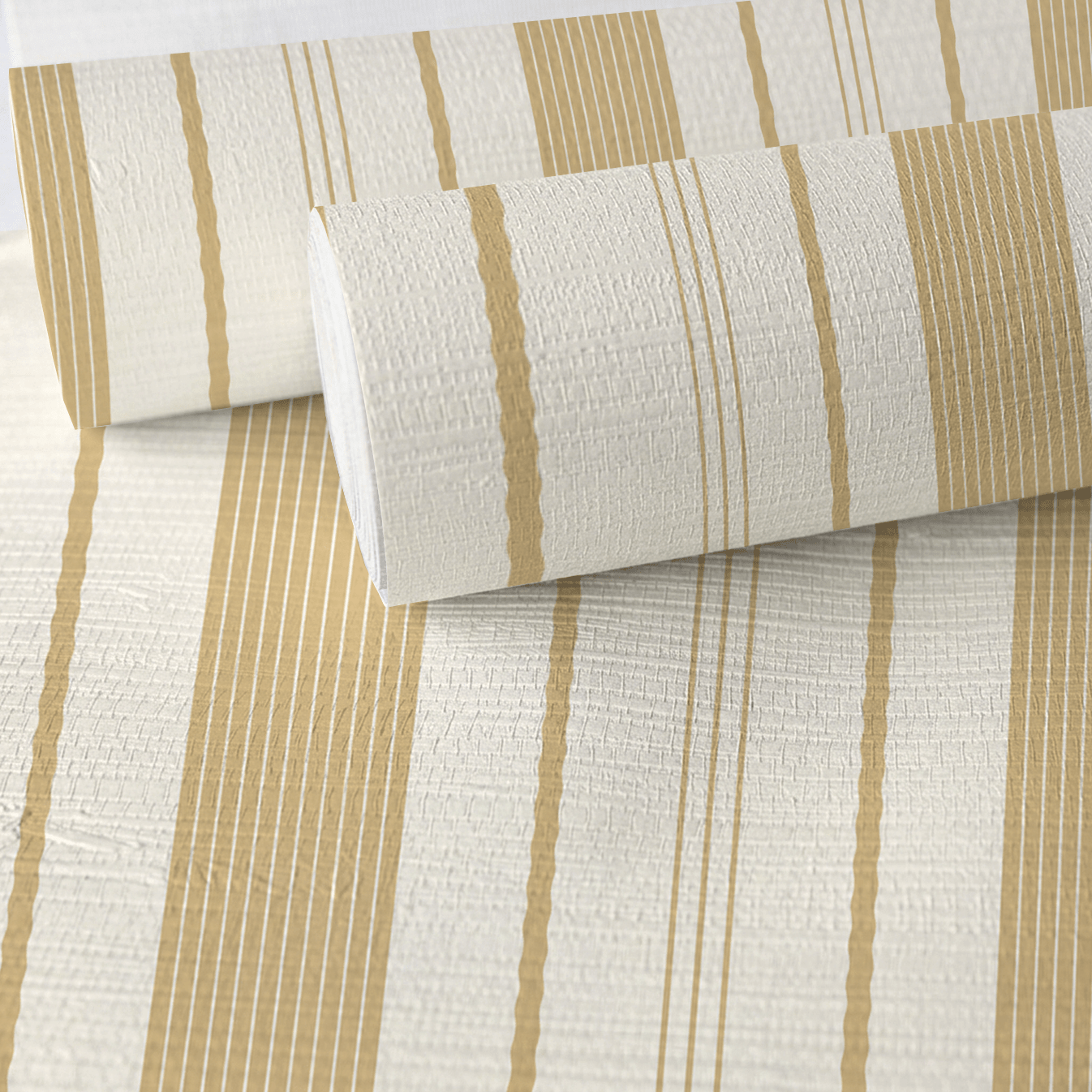 Orange County Pavlova Stripes Faux Grasscloth Wallpaper - Lemon Park