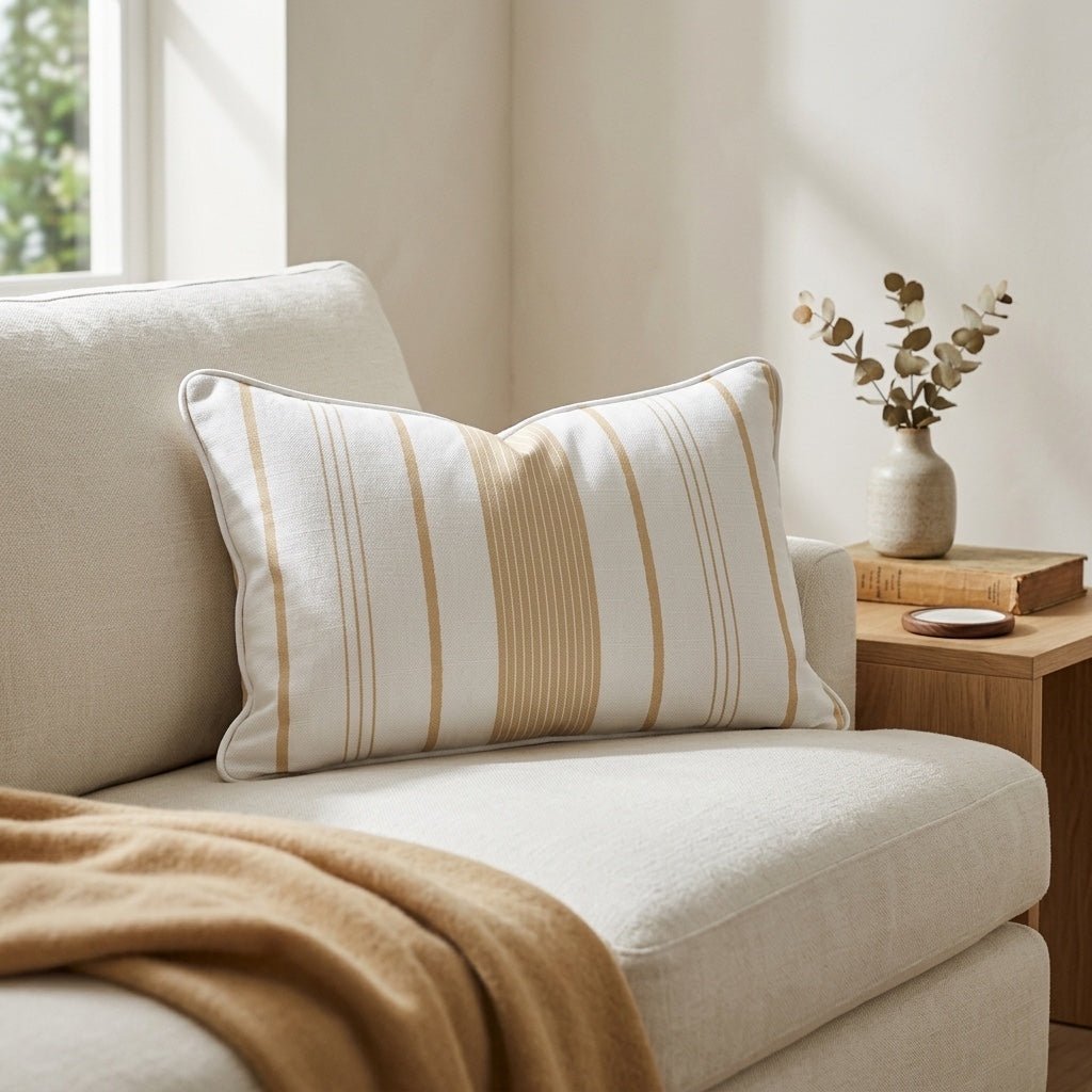 Orange County Pavlova Stripes Throw Pillow - Lemon Park