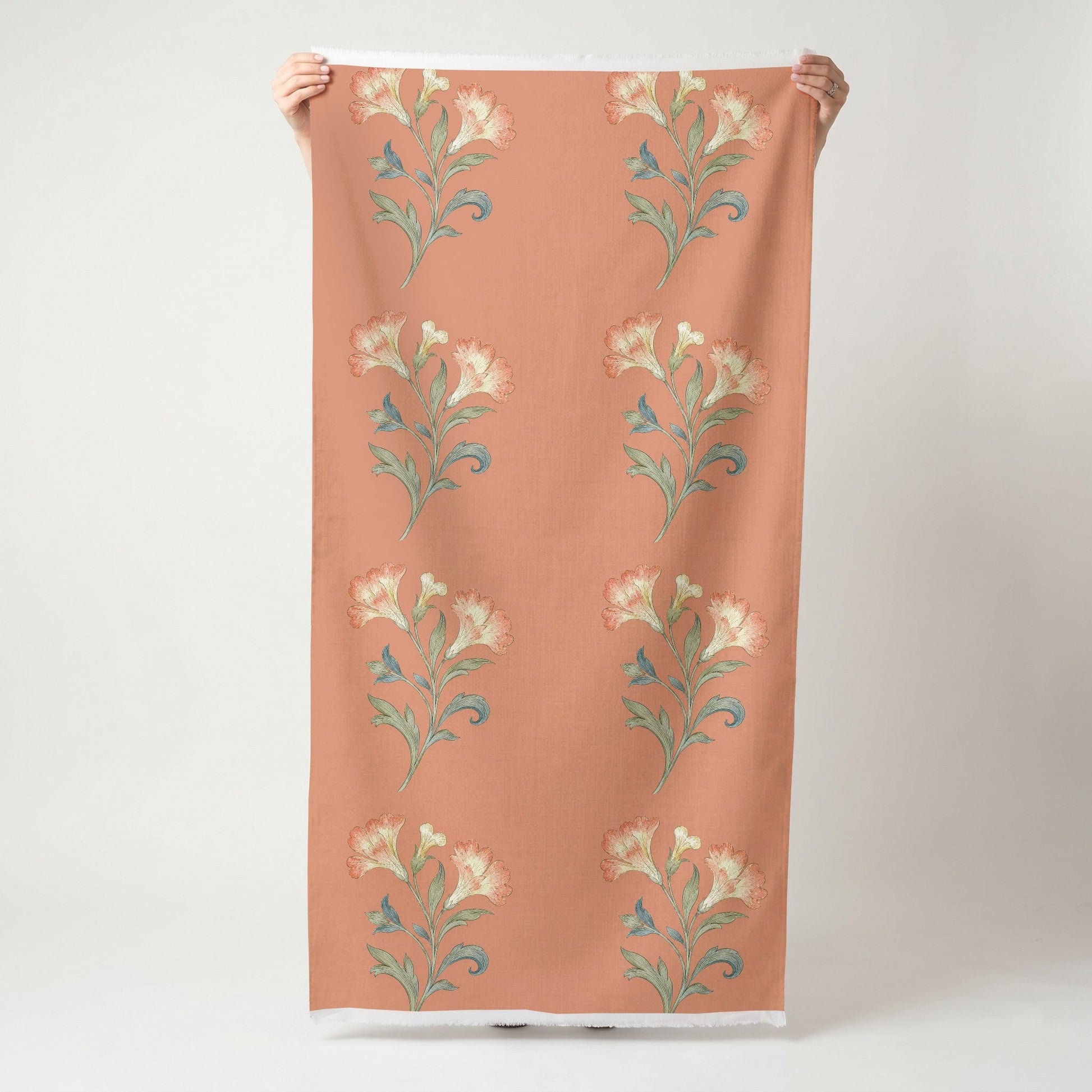 Orange County Terracotta Botanical - Fabric - Lemon Park