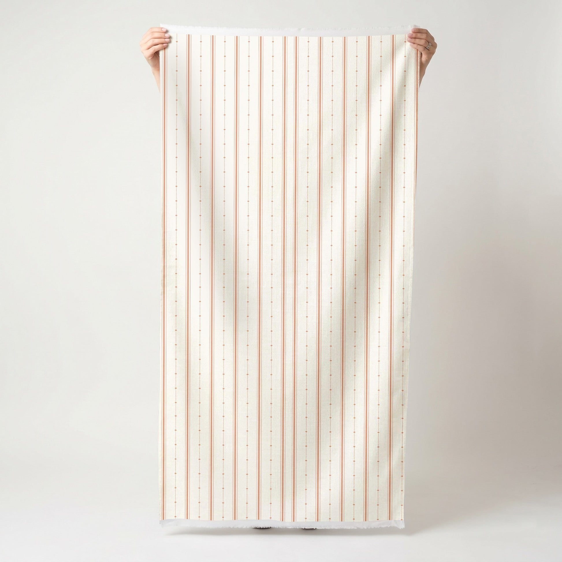 Orange County Terracotta Stripes - Fabric - Lemon Park