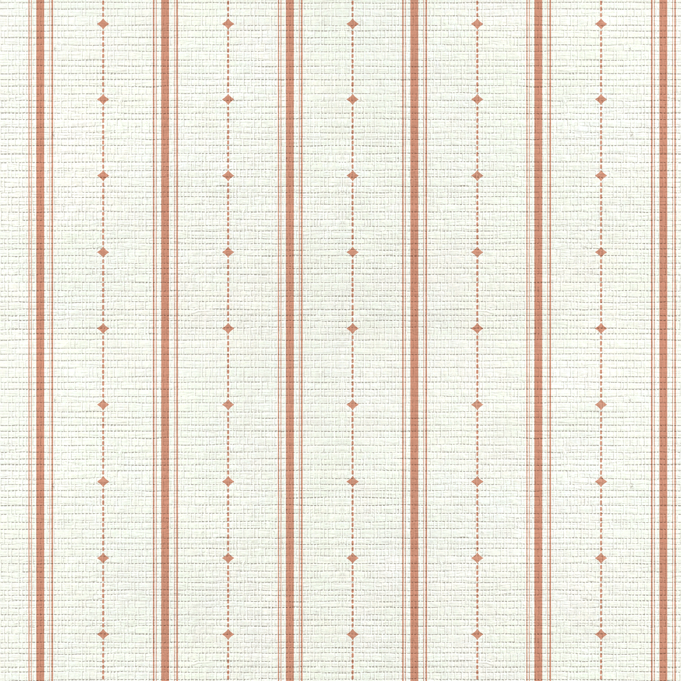 Orange County Terracotta Stripes Faux Grasscloth Wallpaper - Lemon Park