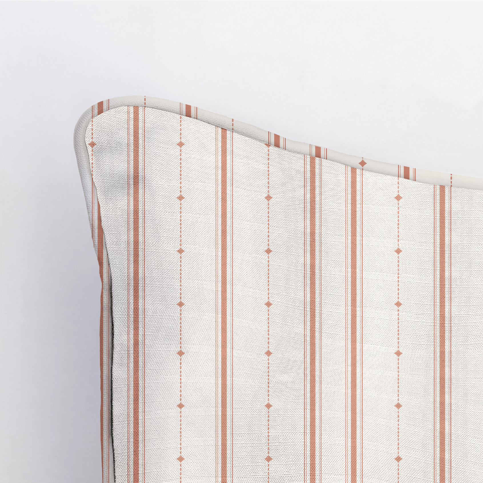 Orange County Terracotta Stripes Throw Pillow - Lemon Park