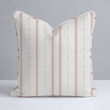 Orange County Terracotta Stripes Throw Pillow - Lemon Park