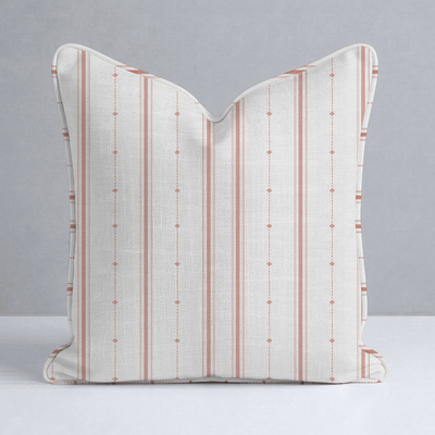 Orange County Terracotta Stripes Throw Pillow - Lemon Park