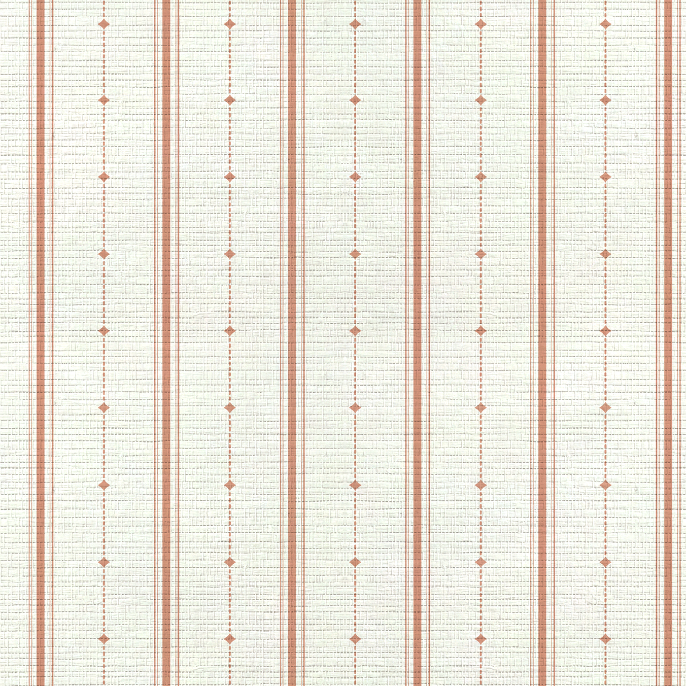 Orange County Terracotta Stripes Faux Grasscloth Wallpaper