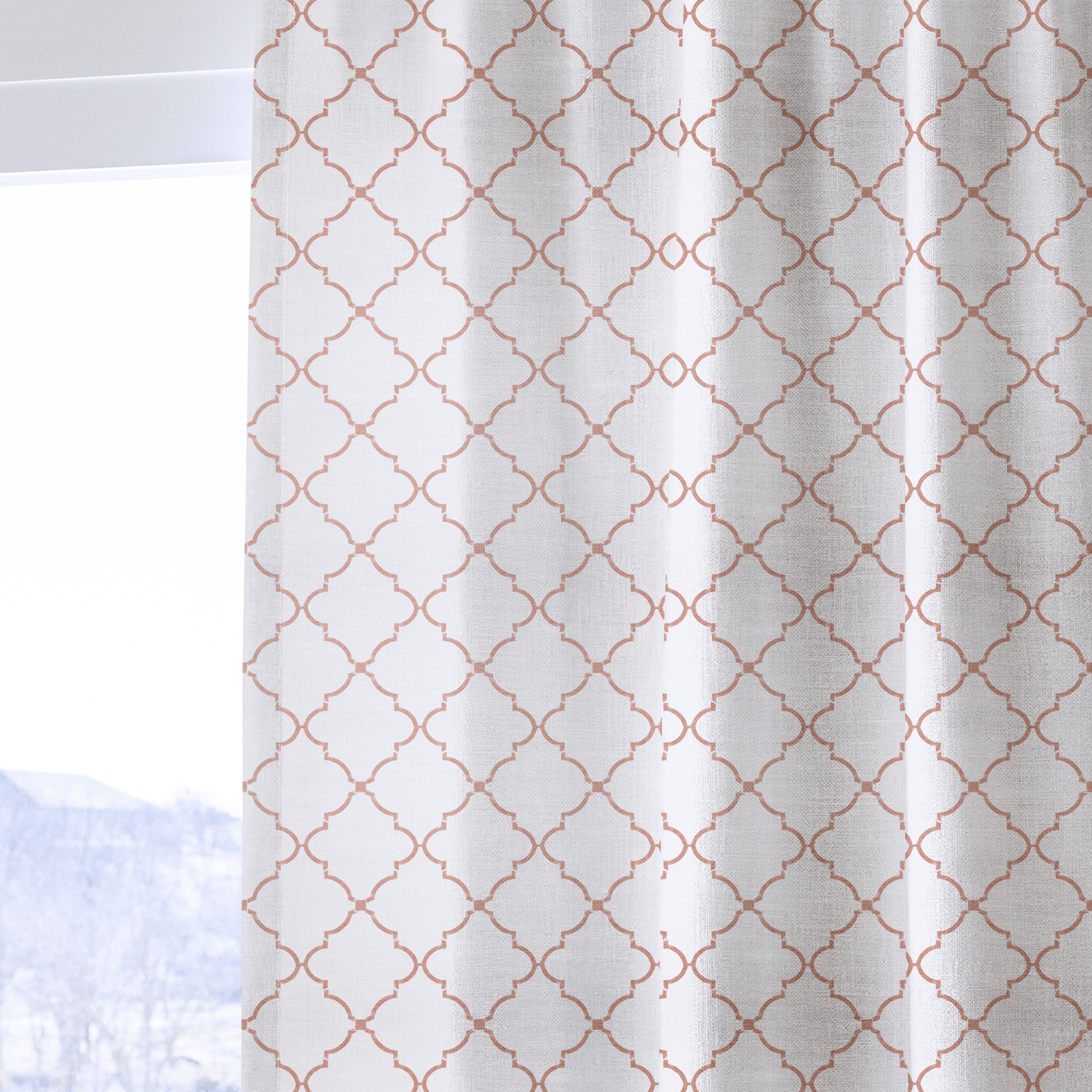Orange County Terracotta Trellis - Drapery - Lemon Park