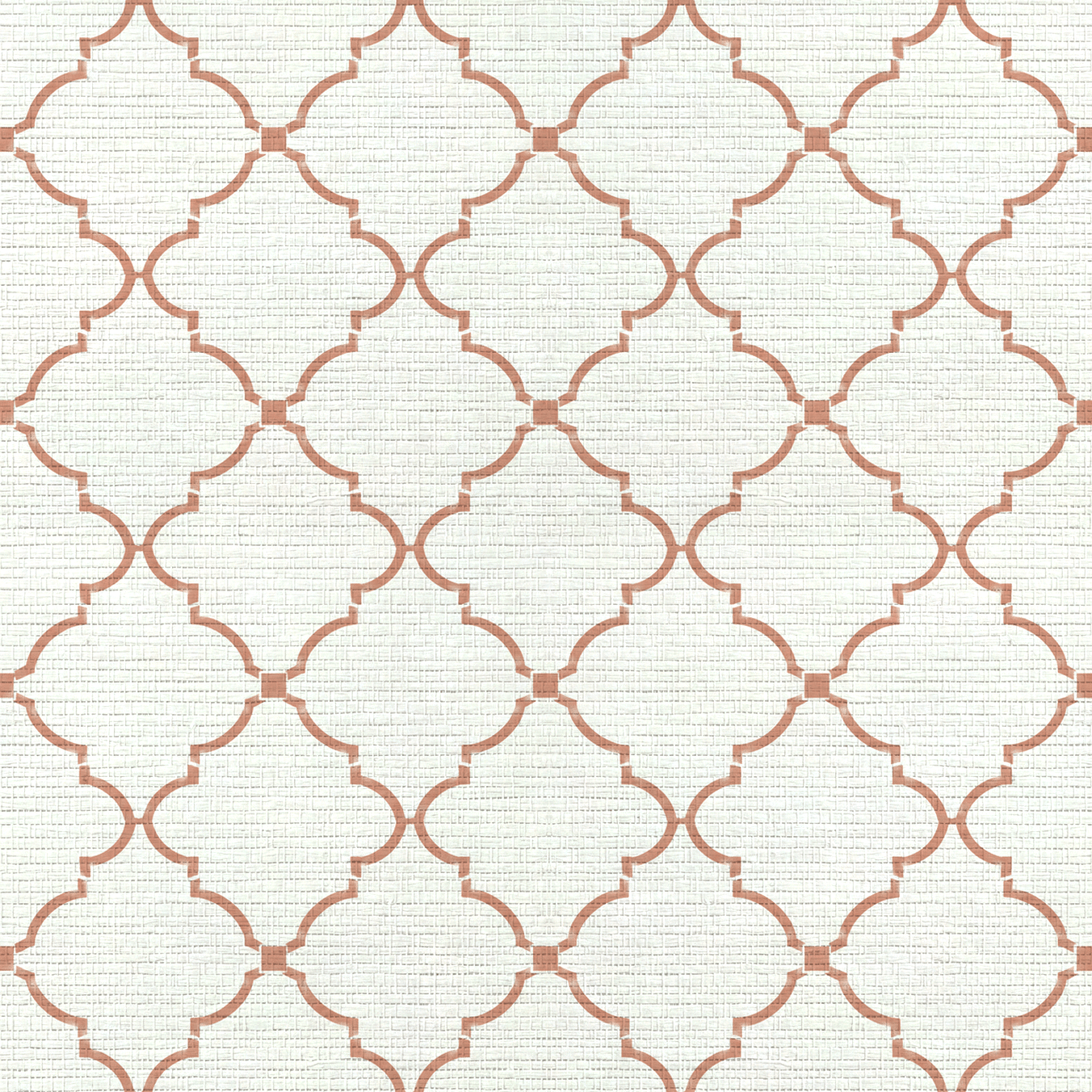 Orange County Terracotta Trellis Faux Grasscloth Wallpaper - Lemon Park