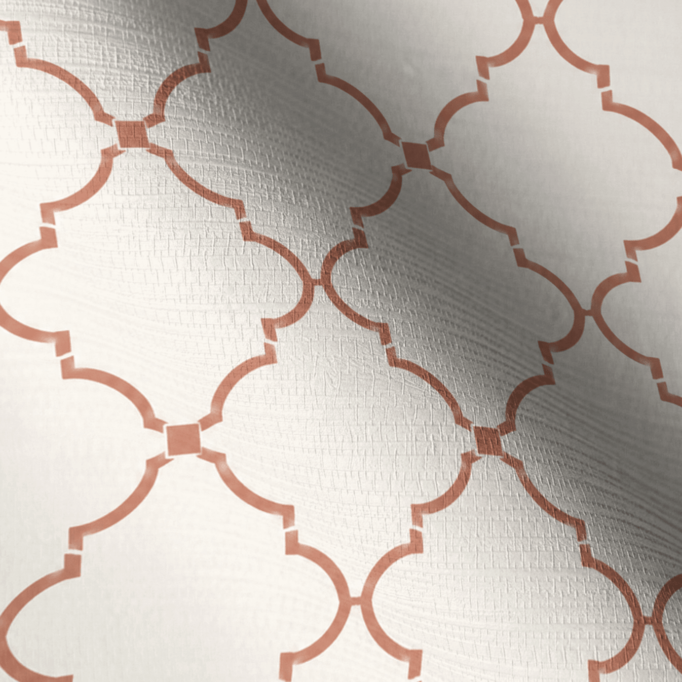 Orange County Terracotta Trellis Faux Grasscloth Wallpaper - Lemon Park