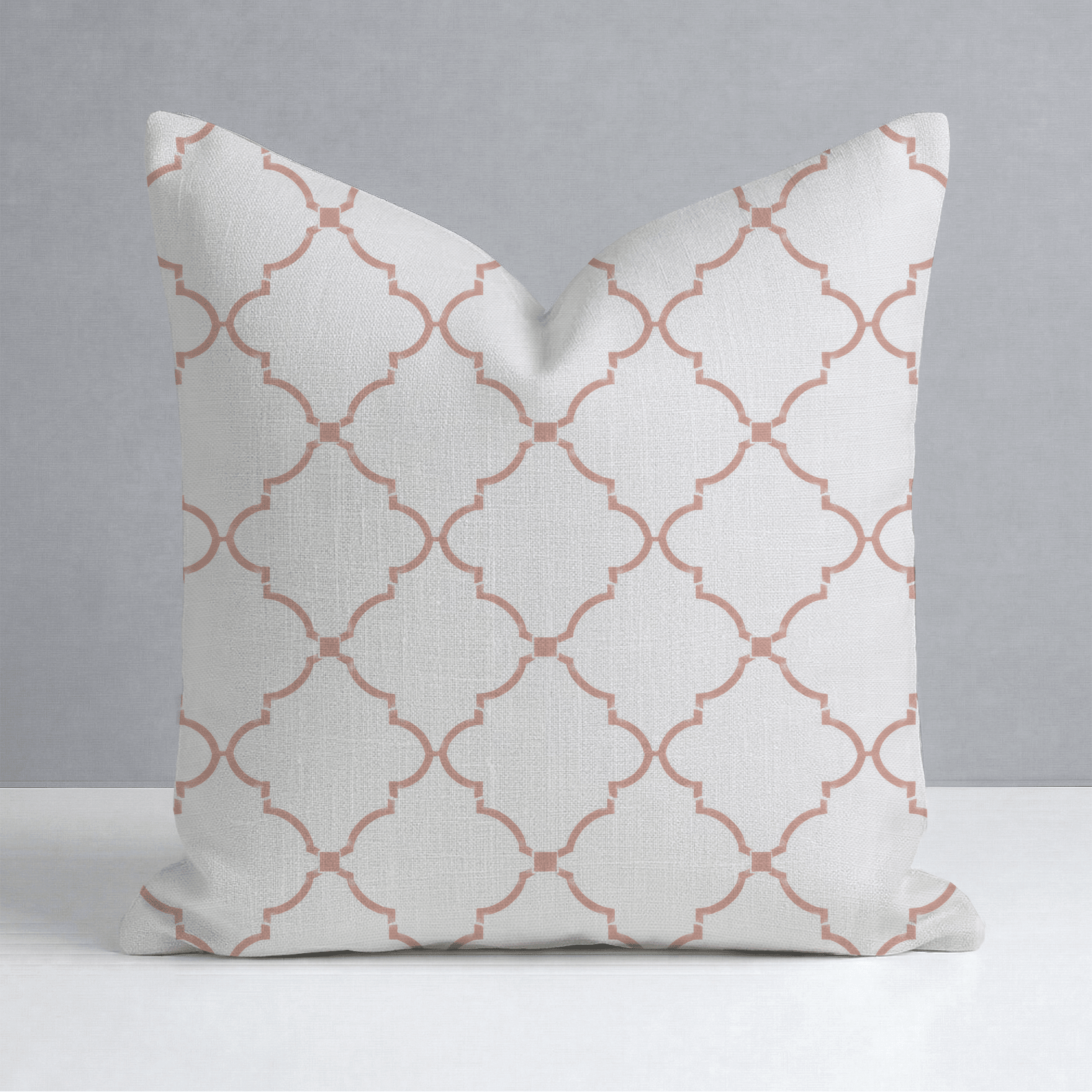 Orange County Terracotta Trellis Throw Pillow - Lemon Park