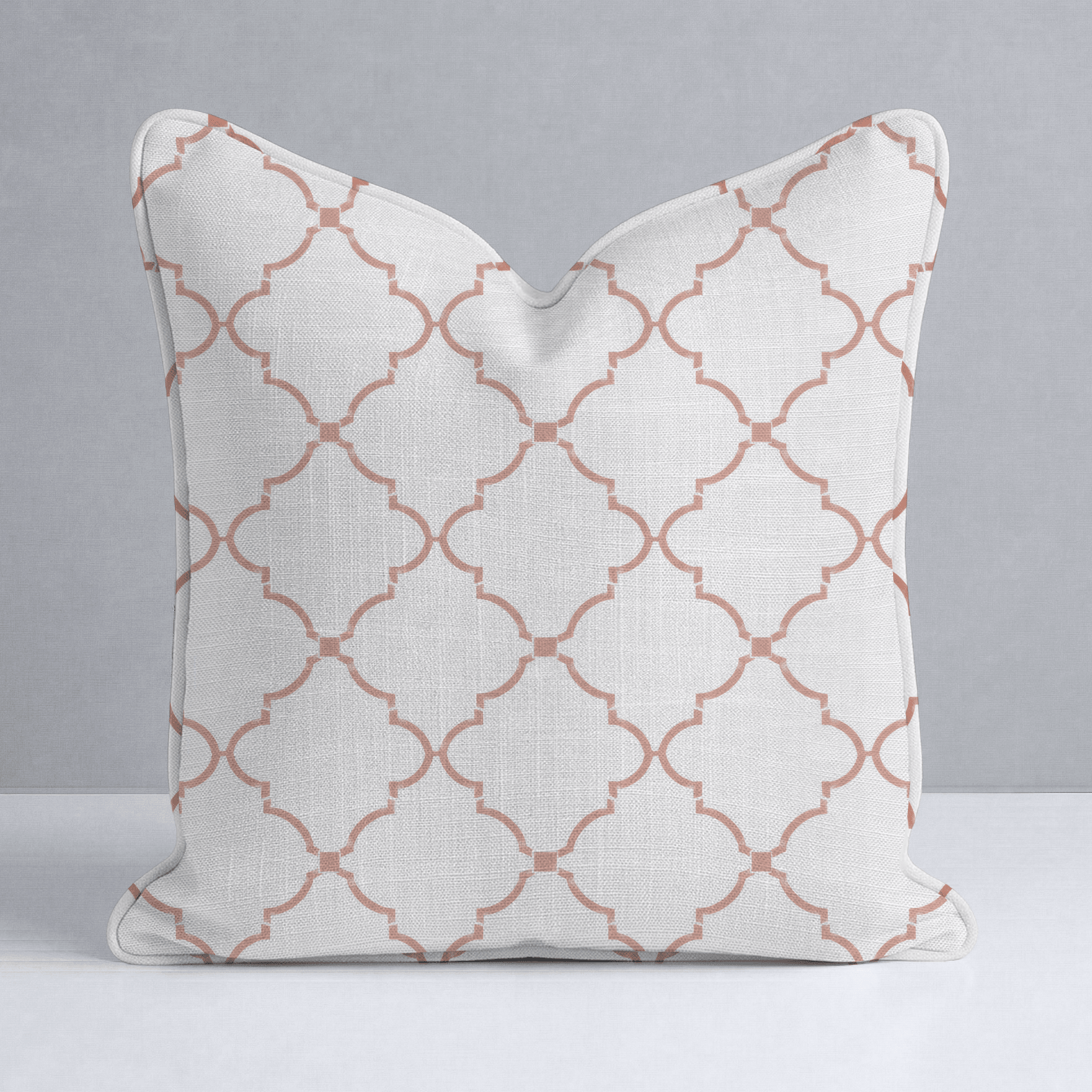 Orange County Terracotta Trellis Throw Pillow - Lemon Park