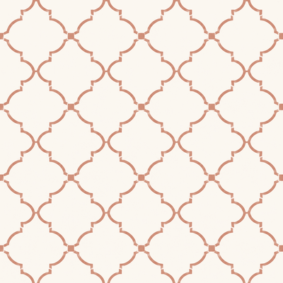 Orange County Terracotta Trellis Wallpaper - Lemon Park
