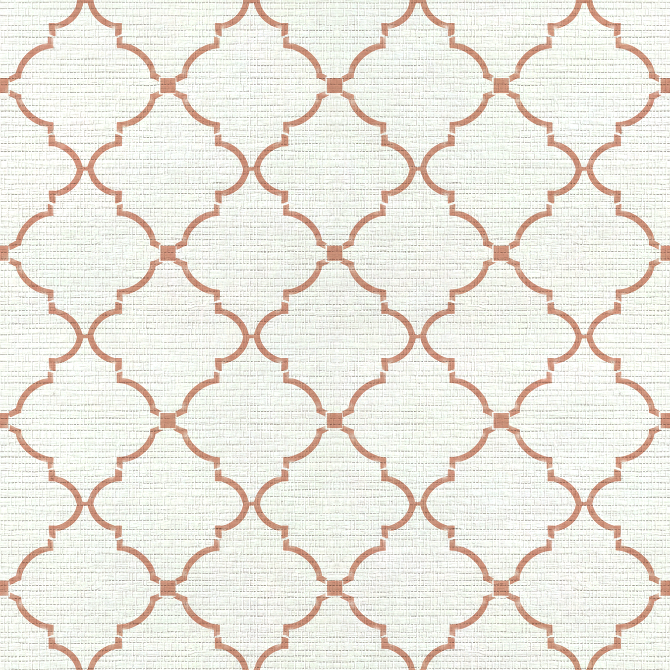 Orange County Terracotta Trellis Faux Grasscloth Wallpaper