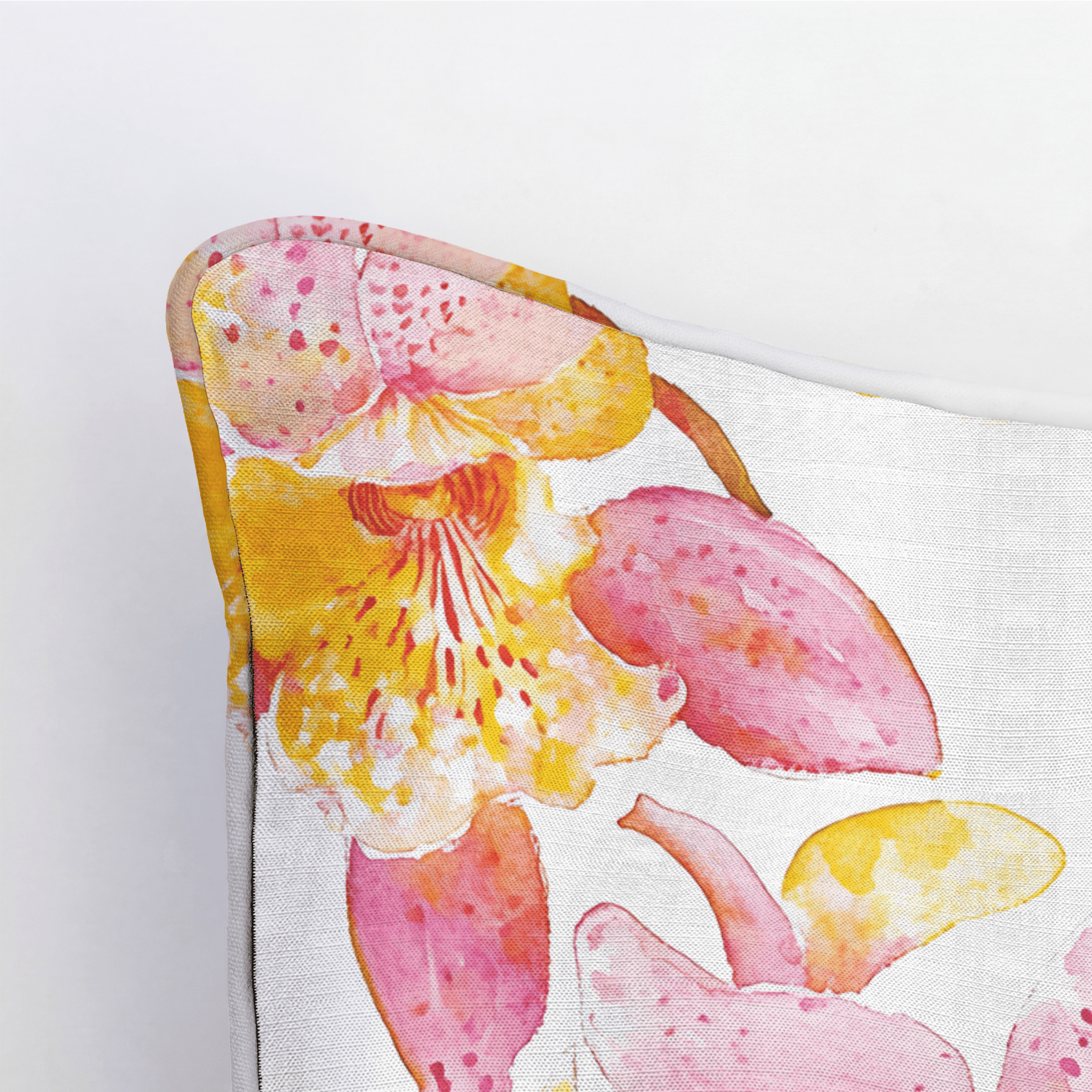 Orchid Obsession Throw Pillow - Lemon Park