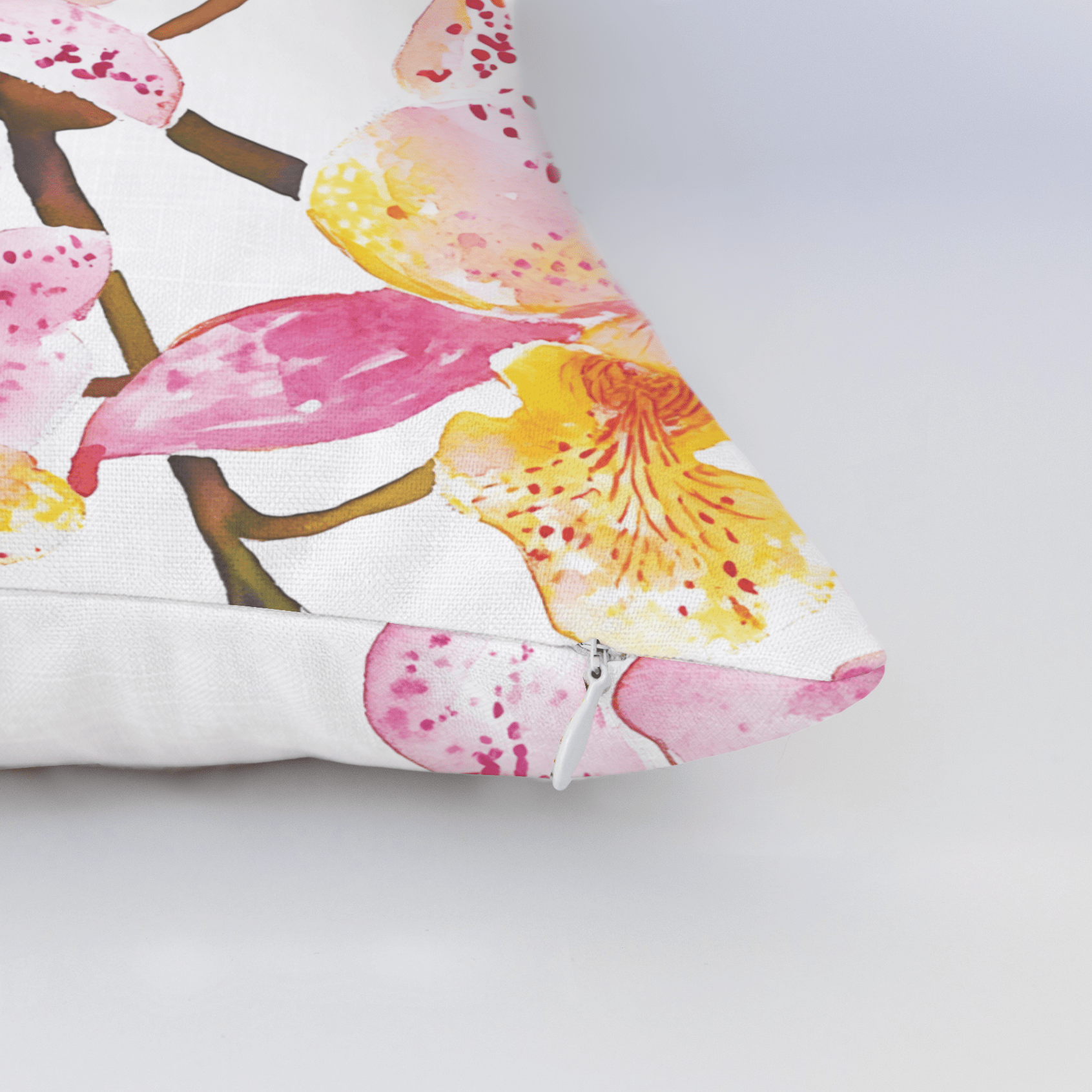 Orchid Obsession Throw Pillow - Lemon Park