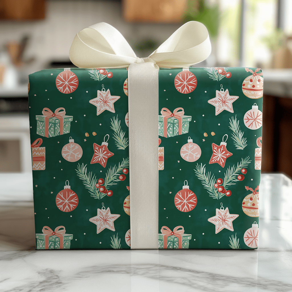 Ornaments and Presents - Wrapping Paper - Lemon Park