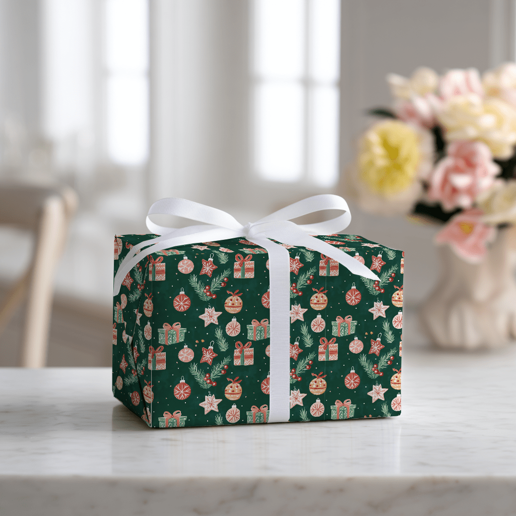 Ornaments and Presents - Wrapping Paper - Lemon Park