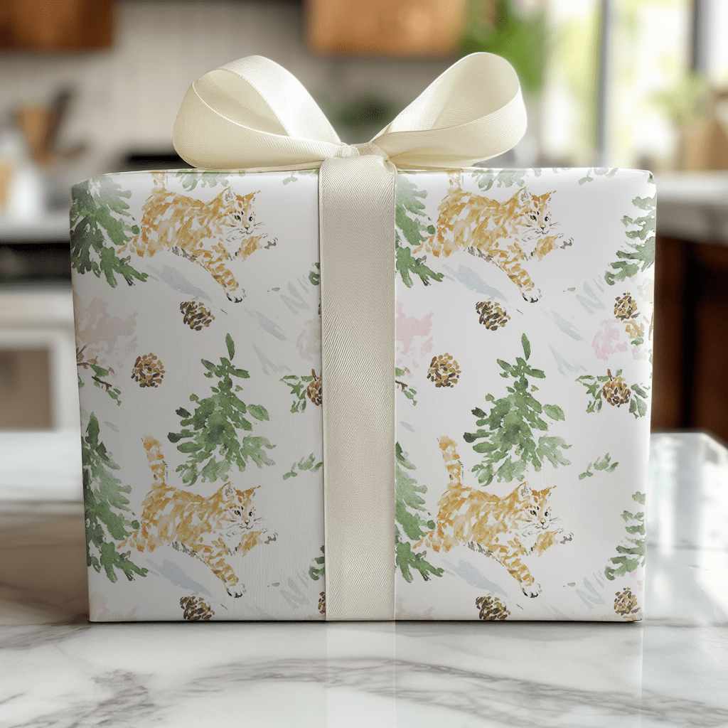 Outdoor Cat - Wrapping Paper - Lemon Park