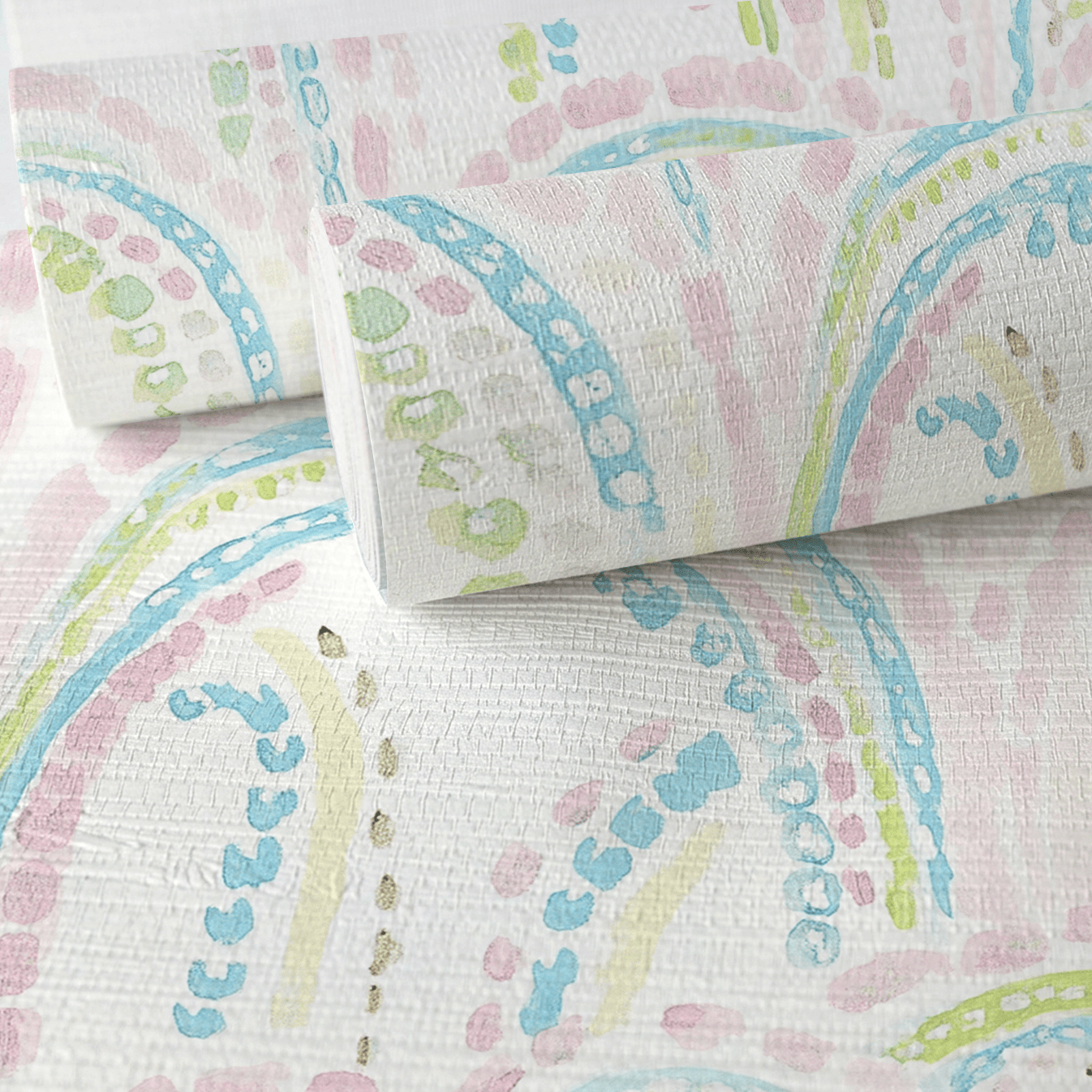 Over the Rainbow Faux Grasscloth Wallpaper - Lemon Park