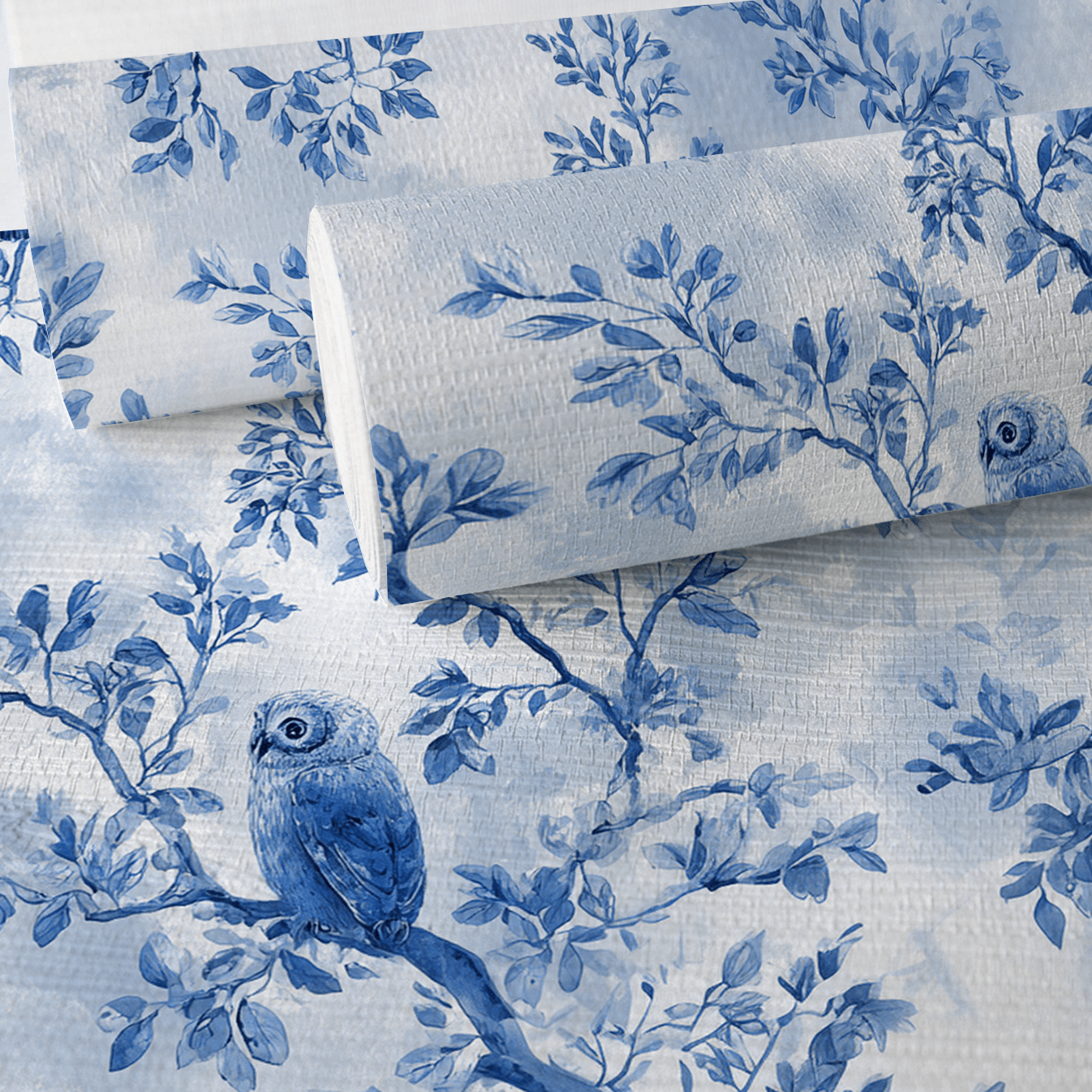 Owl at Dusk Faux Grasscloth Wallpaper - Lemon Park