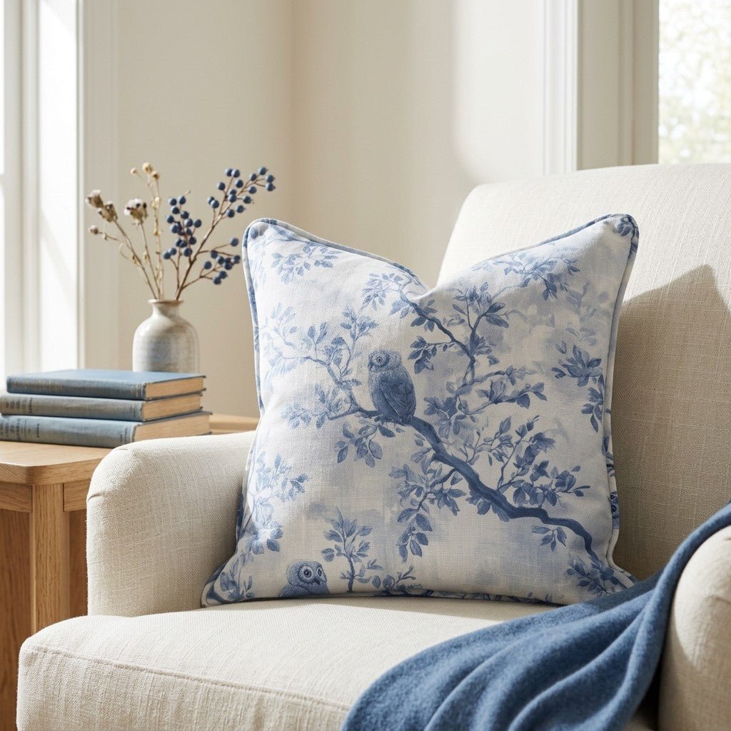 Owl at Dusk Throw Pillow - Lemon Park