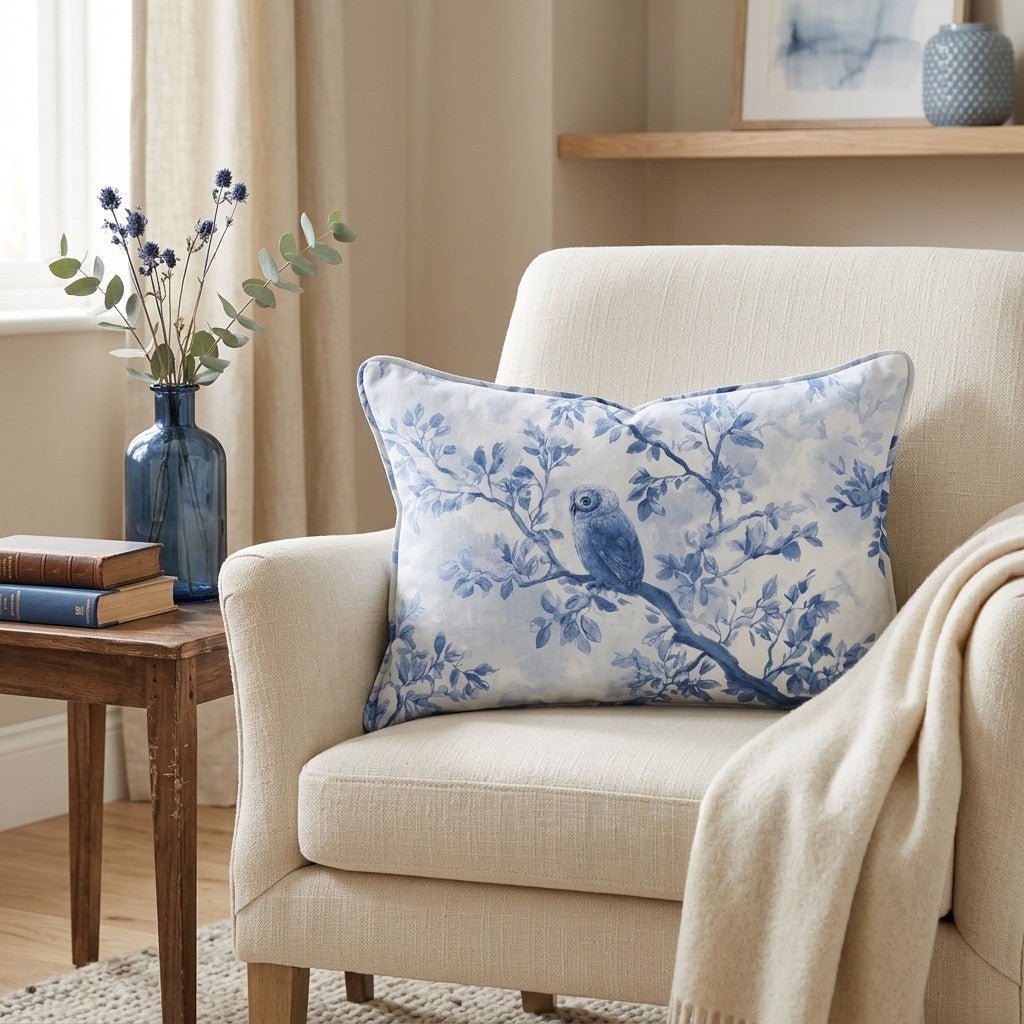 Owl at Dusk Throw Pillow - Lemon Park