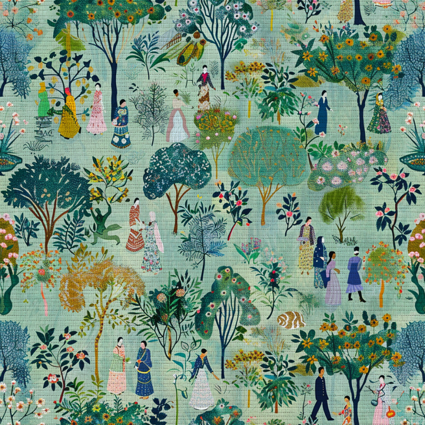 Paige's Pastoral Faux Grasscloth Wallpaper - Lemon Park