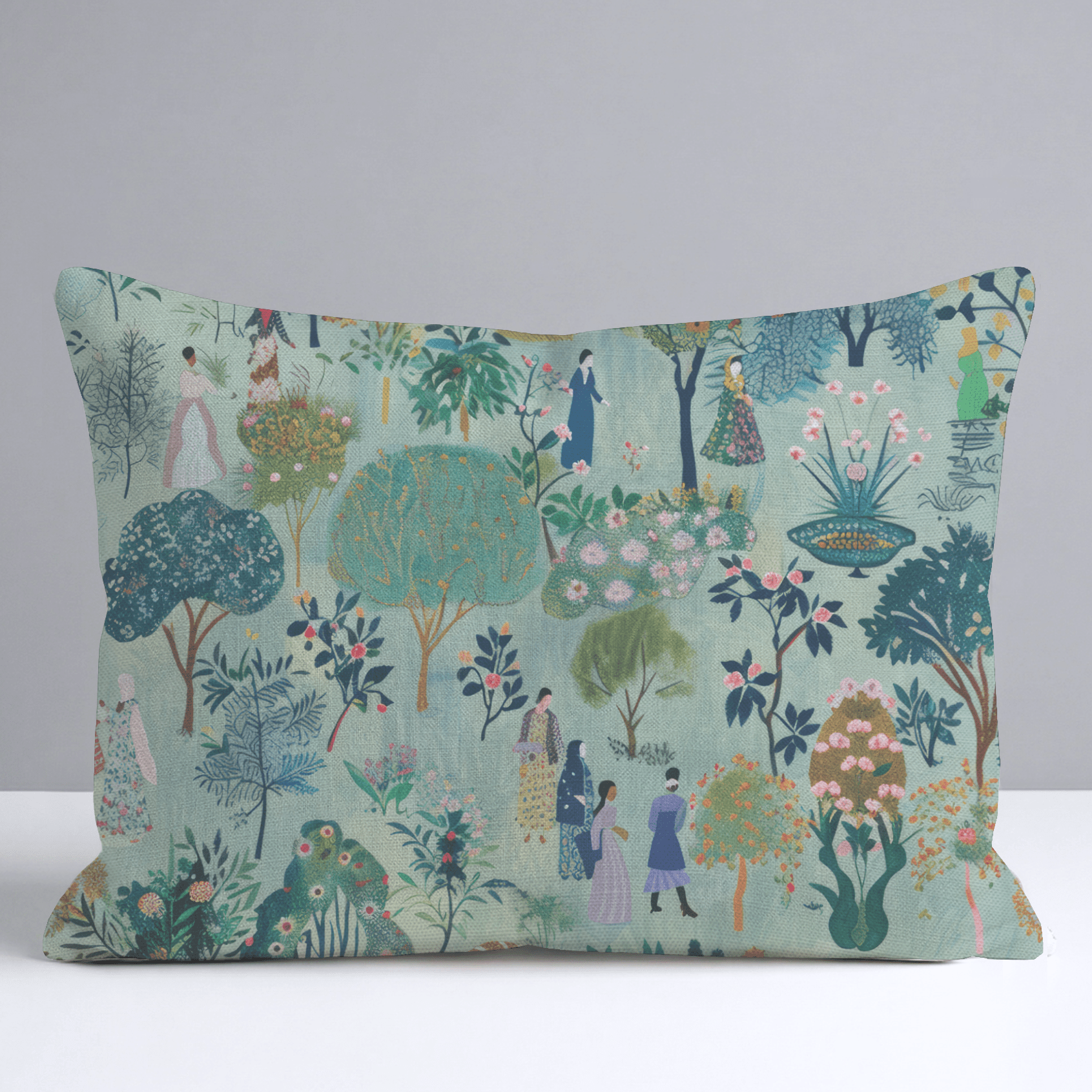 Paige's Pastoral Throw Pillow - Lemon Park