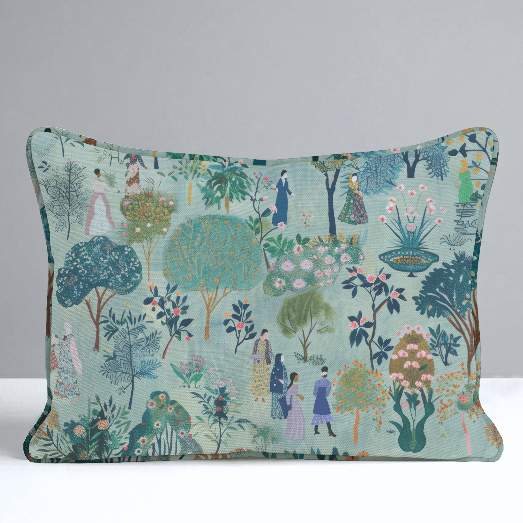 Paige's Pastoral Throw Pillow - Lemon Park