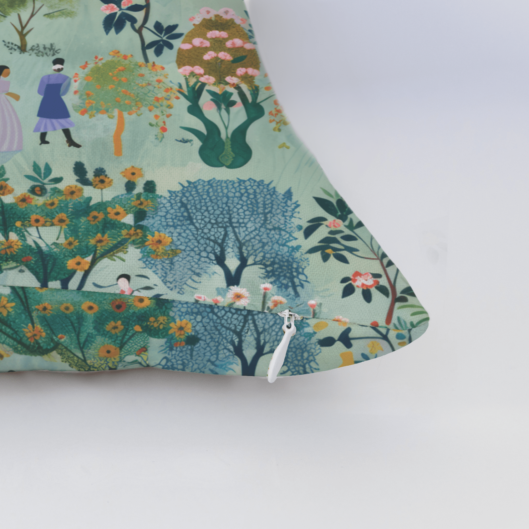 Paige's Pastoral Throw Pillow - Lemon Park