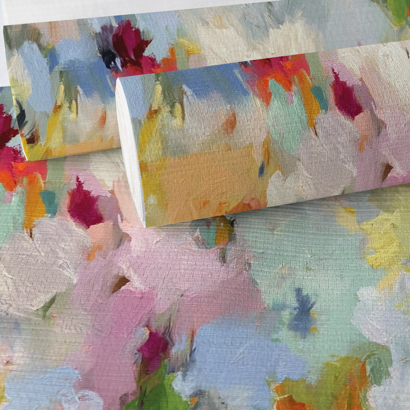 Painted Meadow Faux Grasscloth Wallpaper - Lemon Park