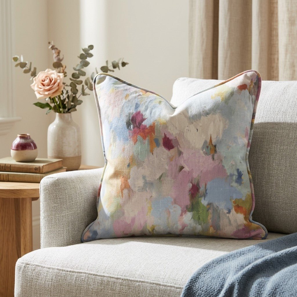 Painted Meadow Throw Pillow - Lemon Park