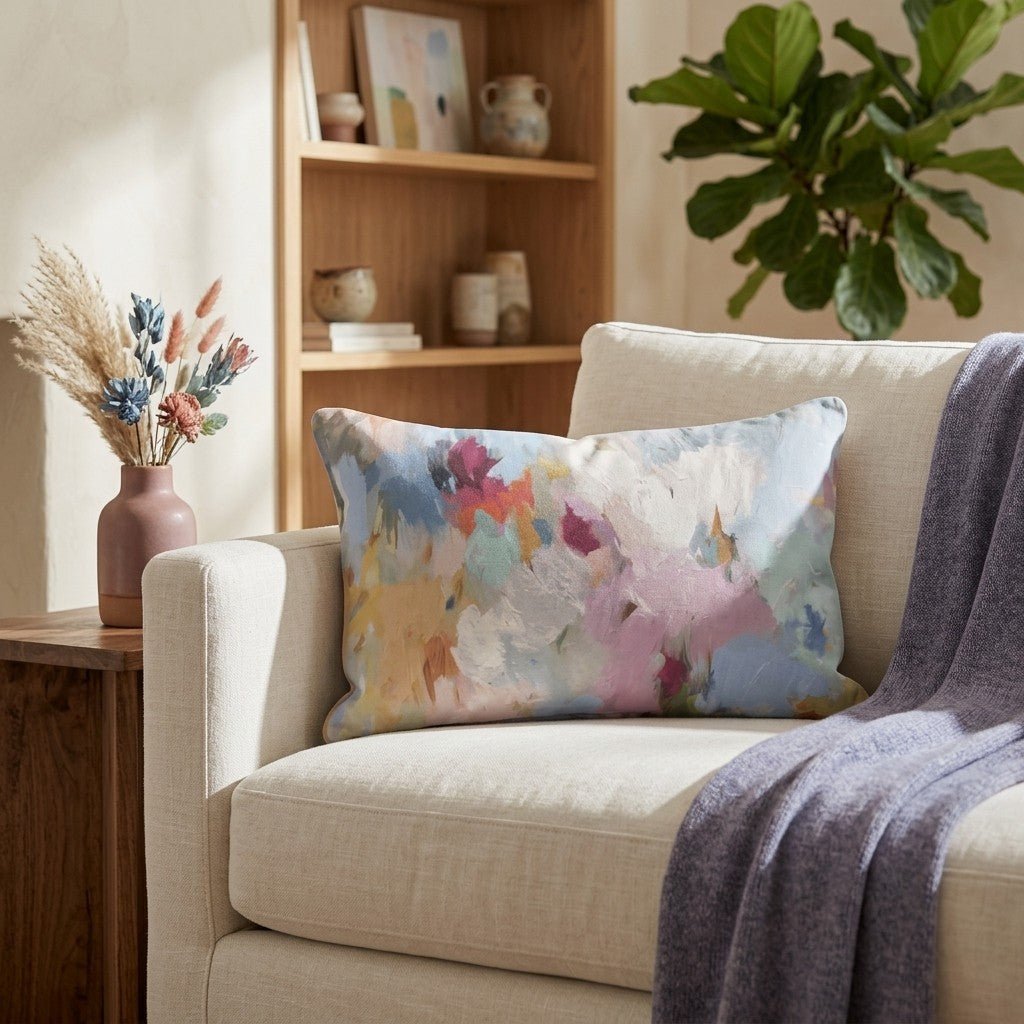 Painted Meadow Throw Pillow - Lemon Park