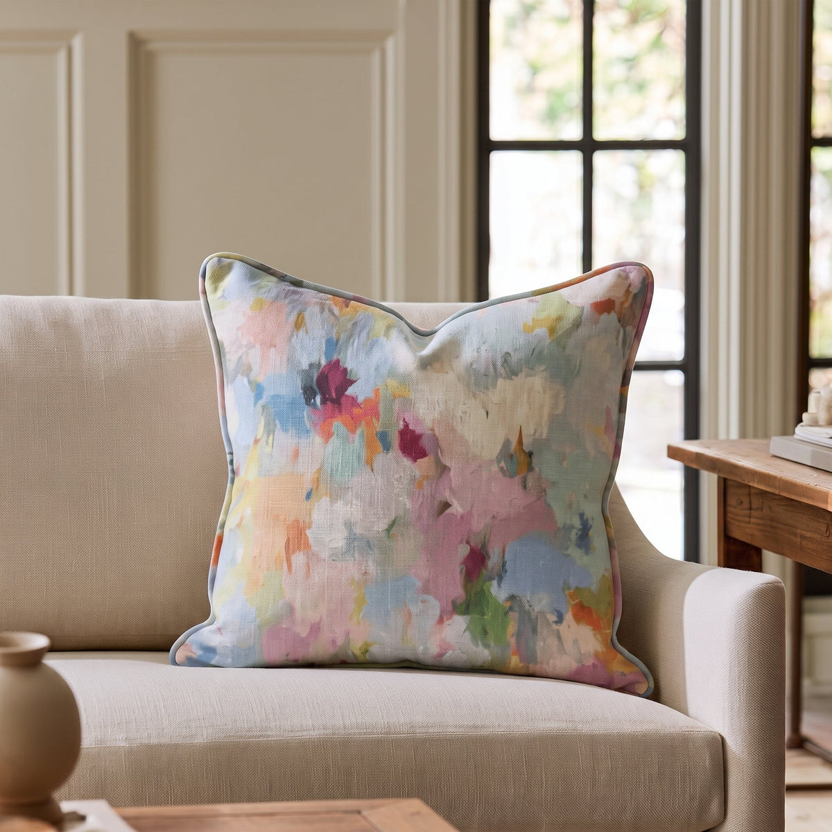 Painted Meadow Throw Pillow - Lemon Park