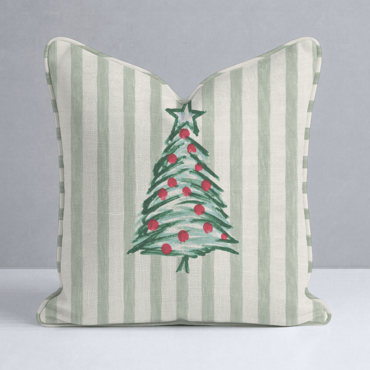Painted Pines Throw Pillow - Lemon Park