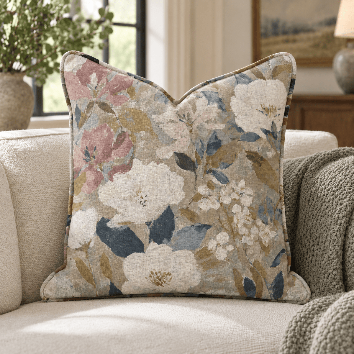 Pale Wander Throw Pillow - Lemon Park