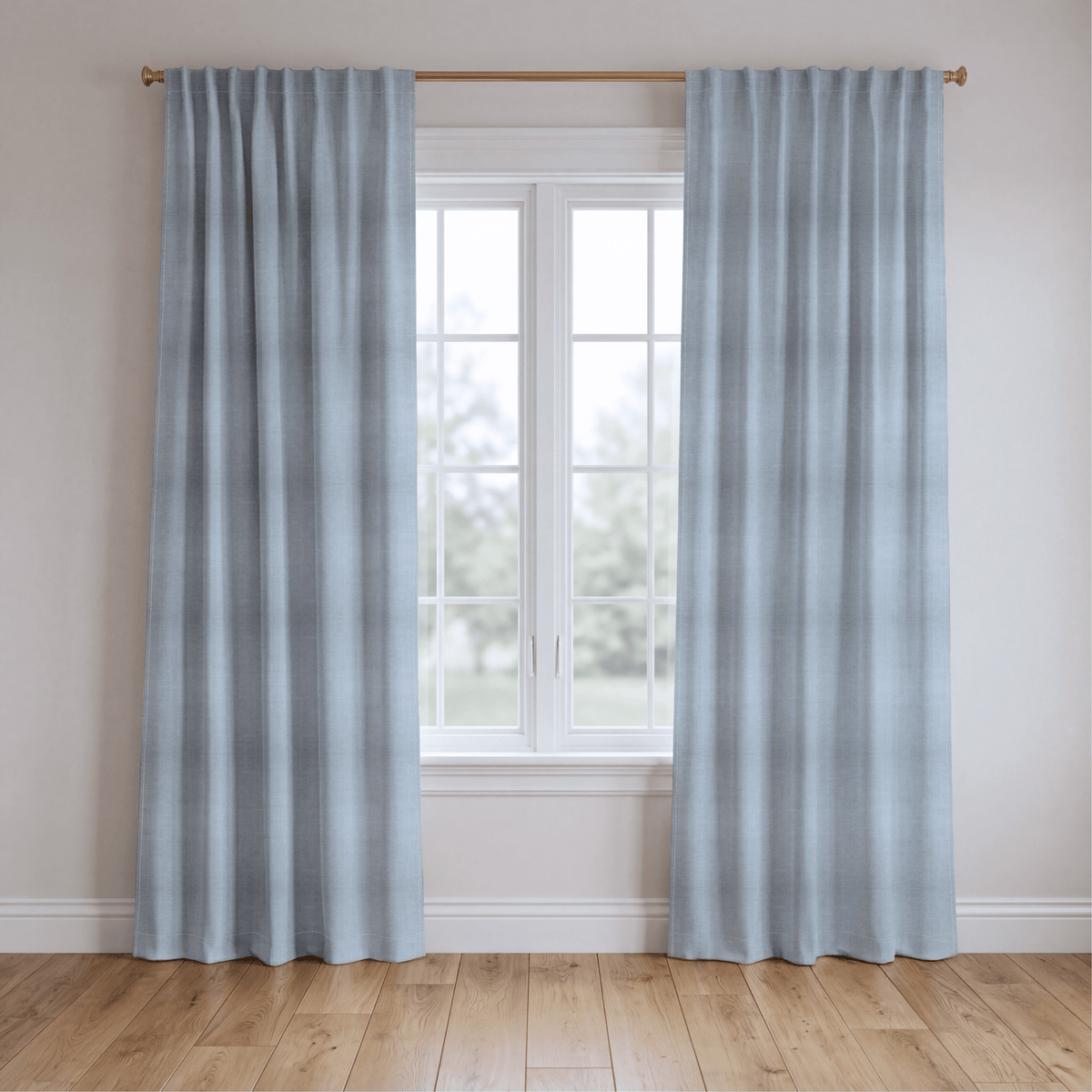 Palm Promenade Coastal Blue - Drapery - Lemon Park