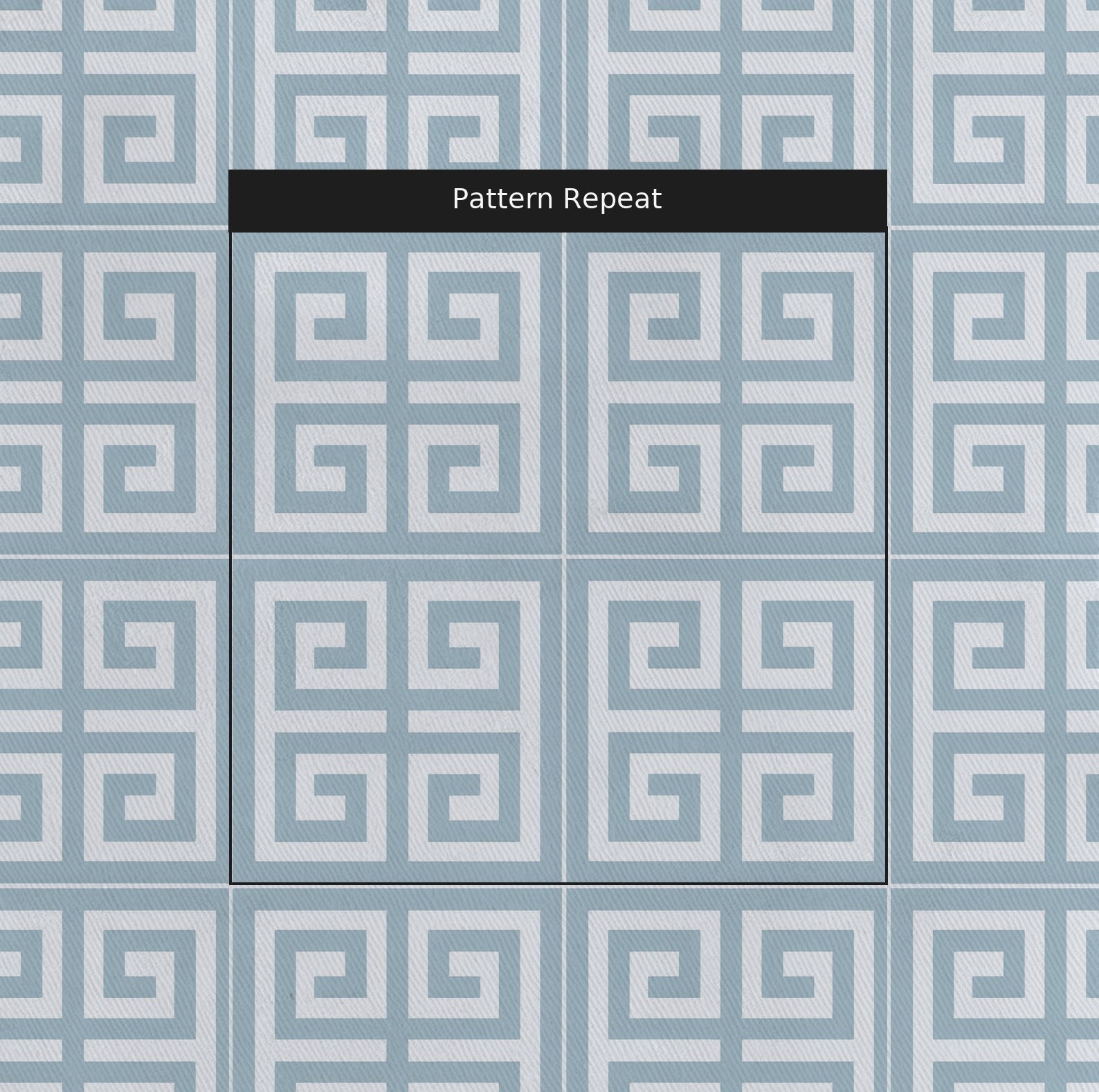 Palm Promenade Coastal Blue Greek Key - Fabric - Lemon Park