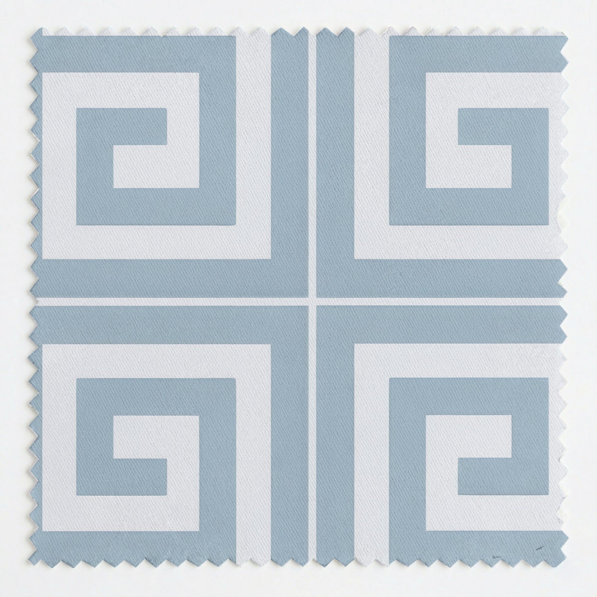 Palm Promenade Coastal Blue Greek Key - Fabric - Lemon Park
