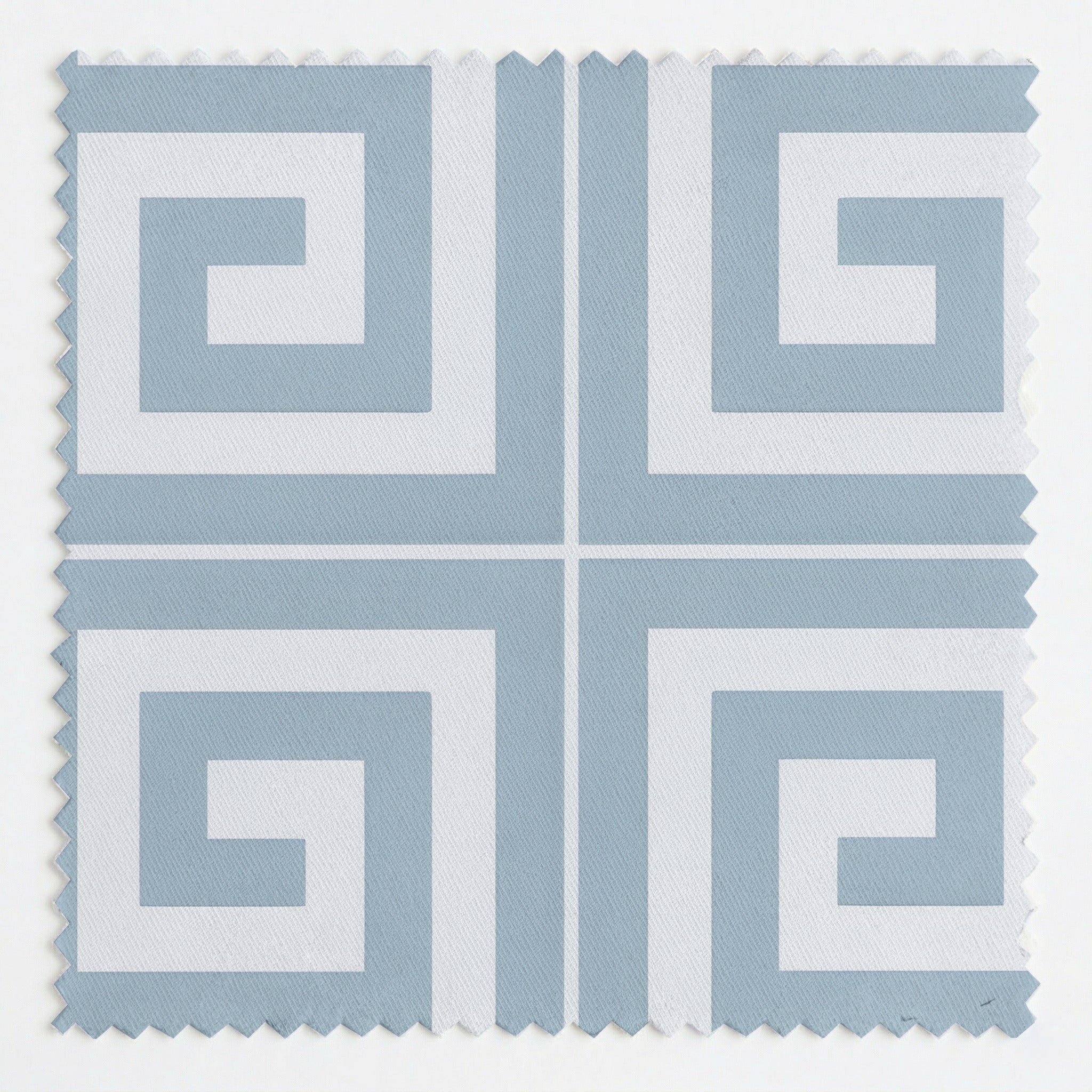 Palm Promenade Coastal Blue Greek Key - Fabric - Lemon Park