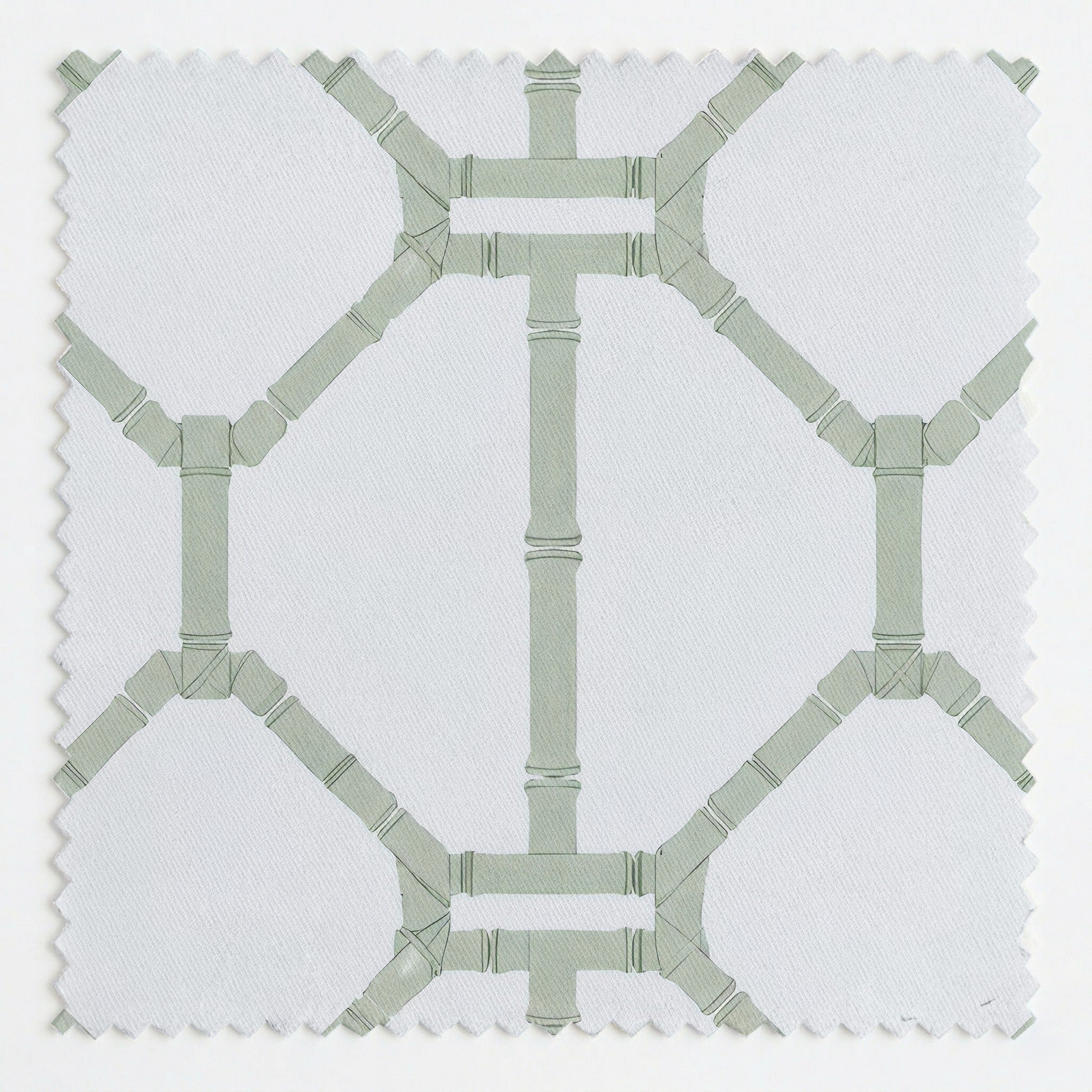 Palm Promenade Cool Mint Bamboo Trellis - Fabric - Lemon Park