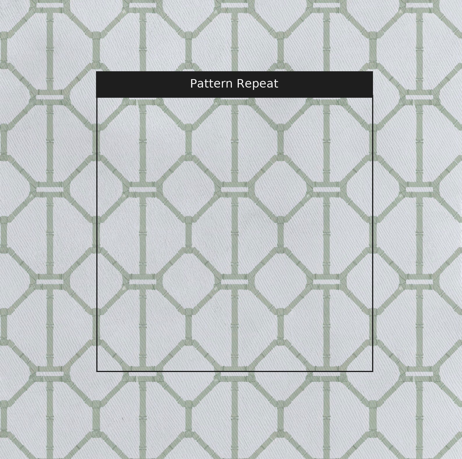Palm Promenade Cool Mint Bamboo Trellis - Fabric - Lemon Park