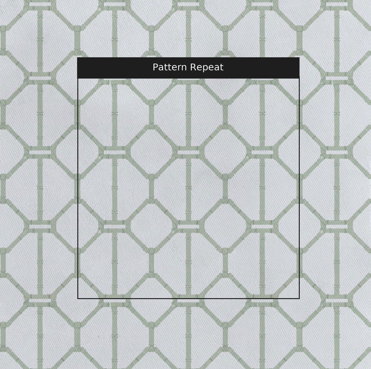 Palm Promenade Cool Mint Bamboo Trellis - Fabric - Lemon Park