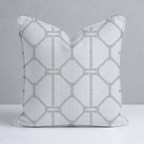 Palm Promenade Cool Mint Bamboo Trellis Throw Pillow - Lemon Park
