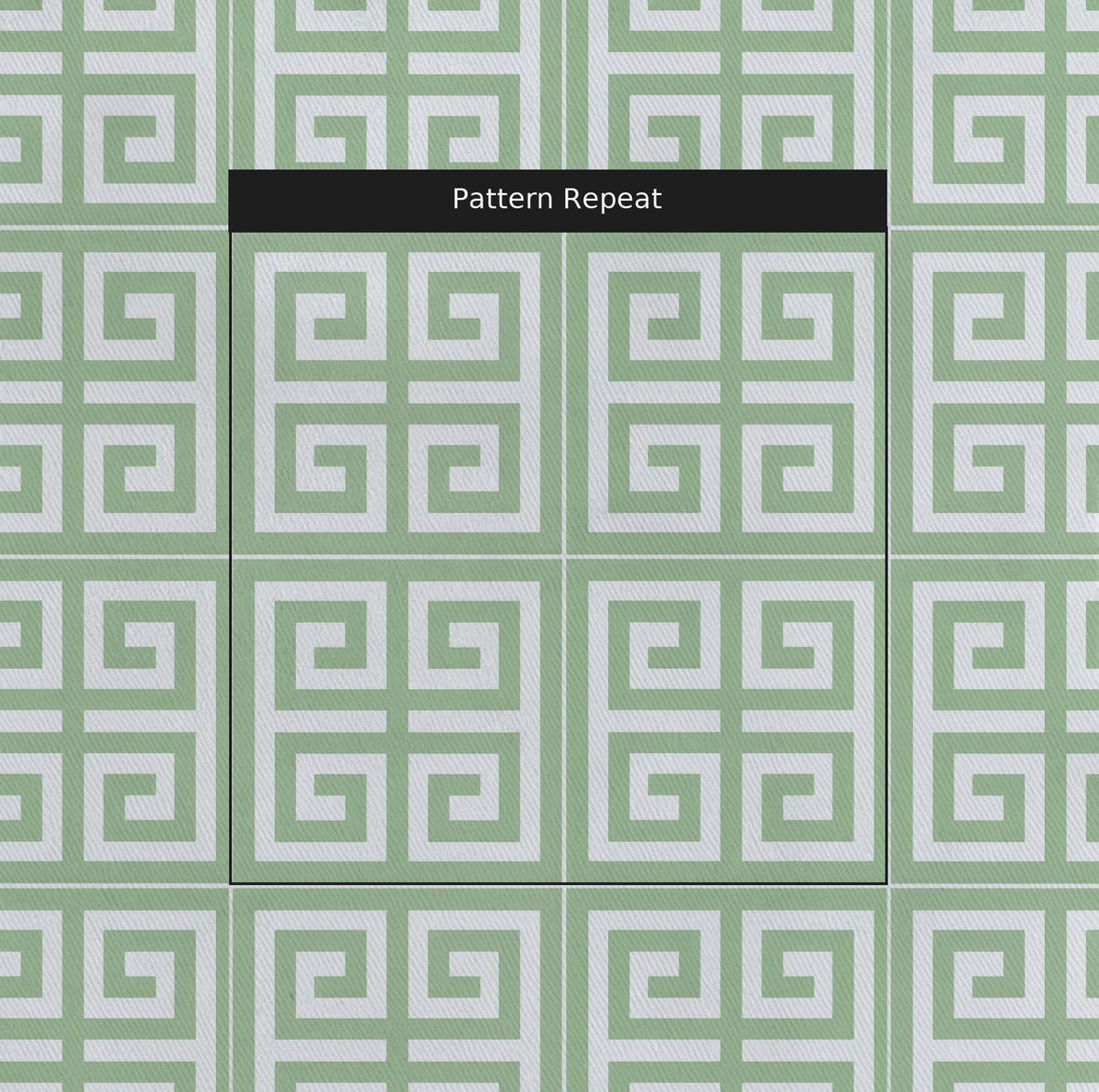 Palm Promenade Cool Mint Greek Key - Fabric - Lemon Park