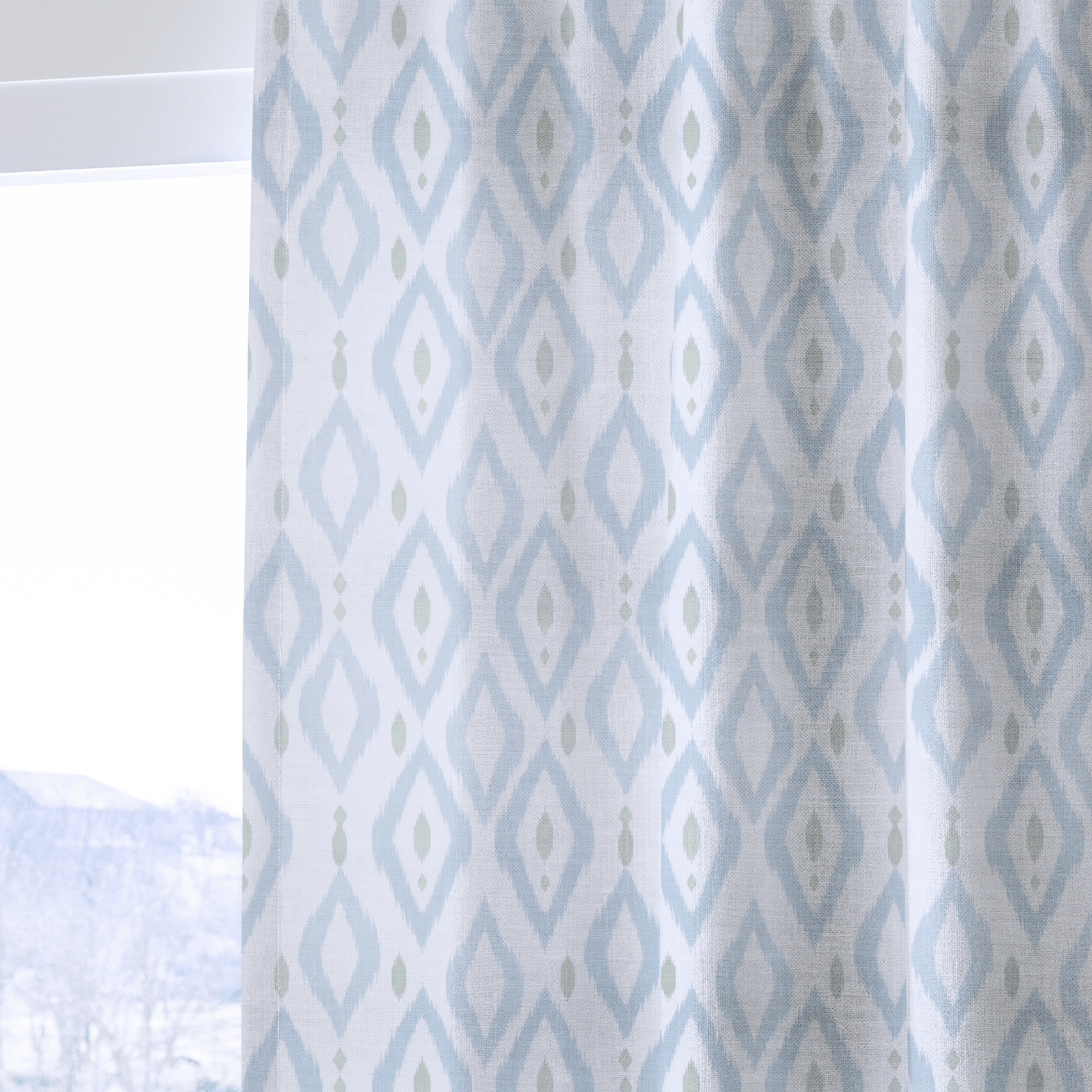 Palm Promenade Ikat - Drapery - Lemon Park