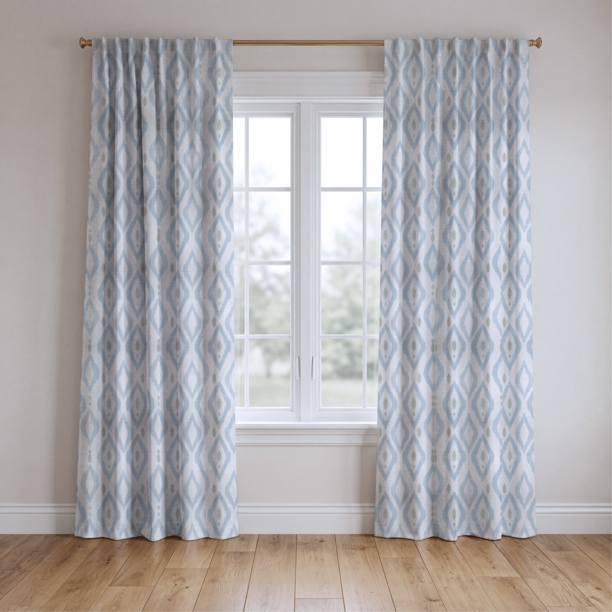 Palm Promenade Ikat - Drapery - Lemon Park