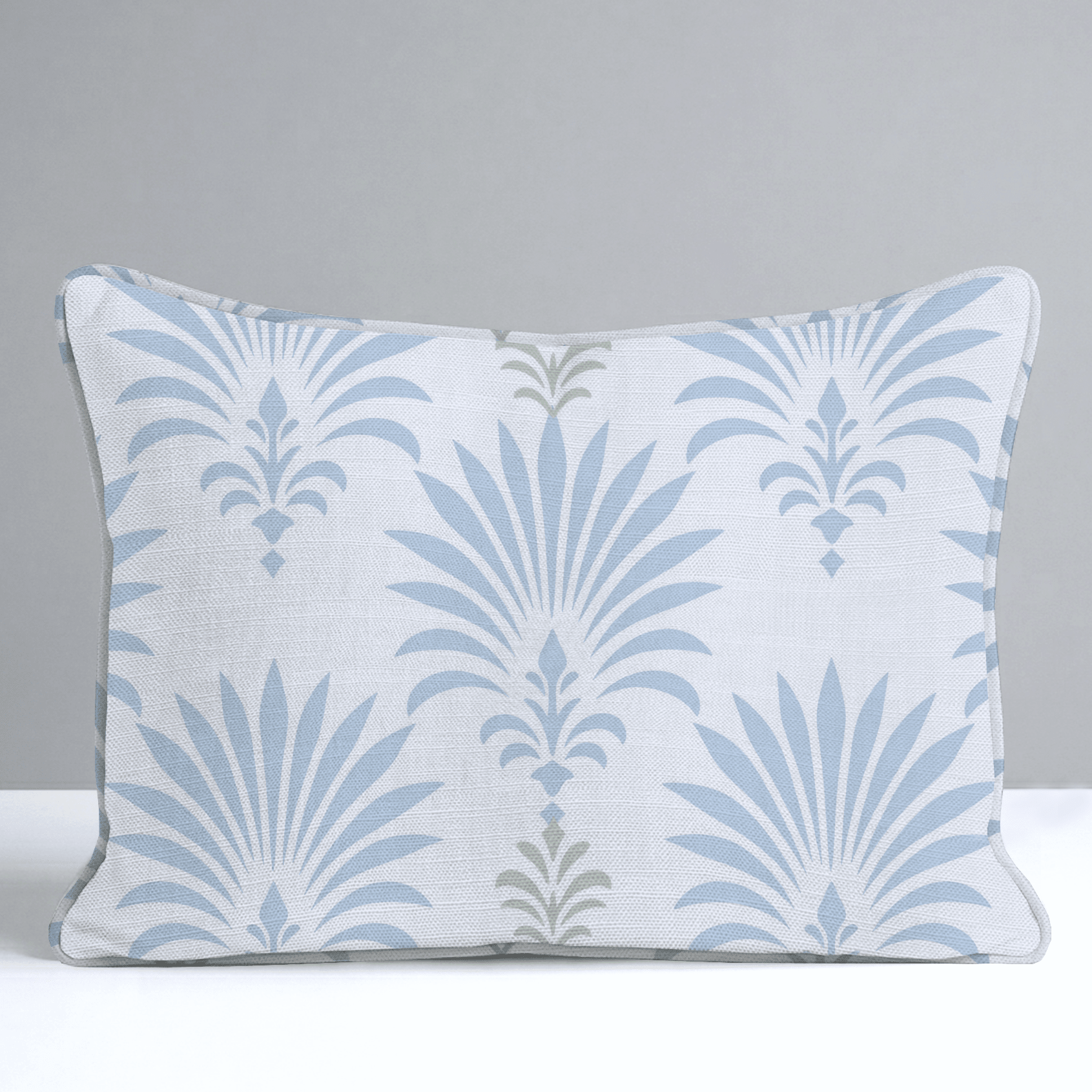 Palm Promenade Palm Fronds Throw Pillow - Lemon Park