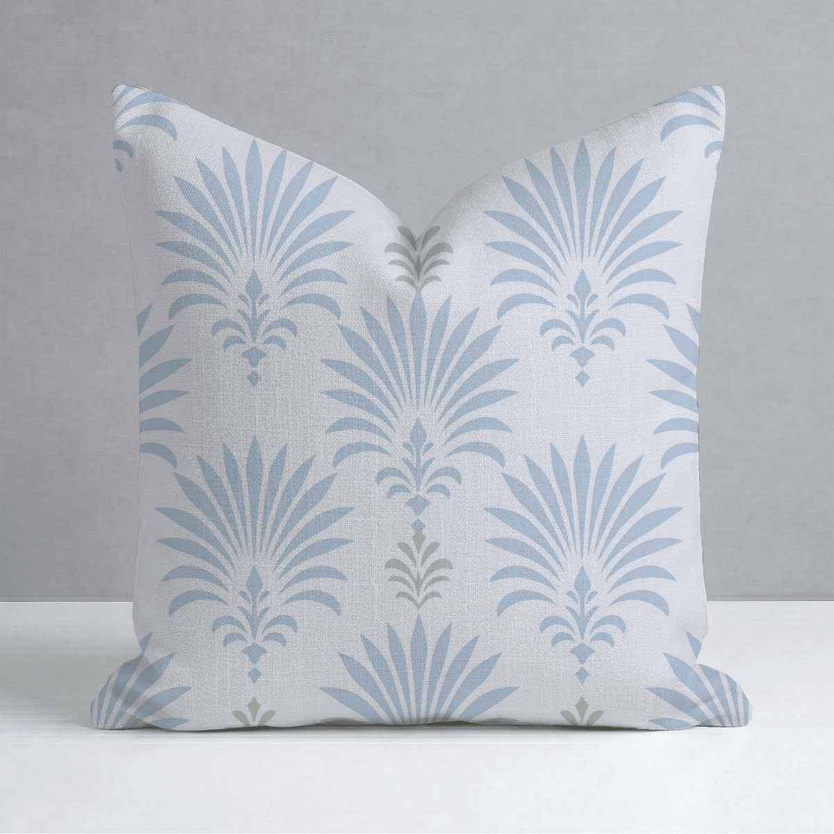 Palm Promenade Palm Fronds Throw Pillow - Lemon Park