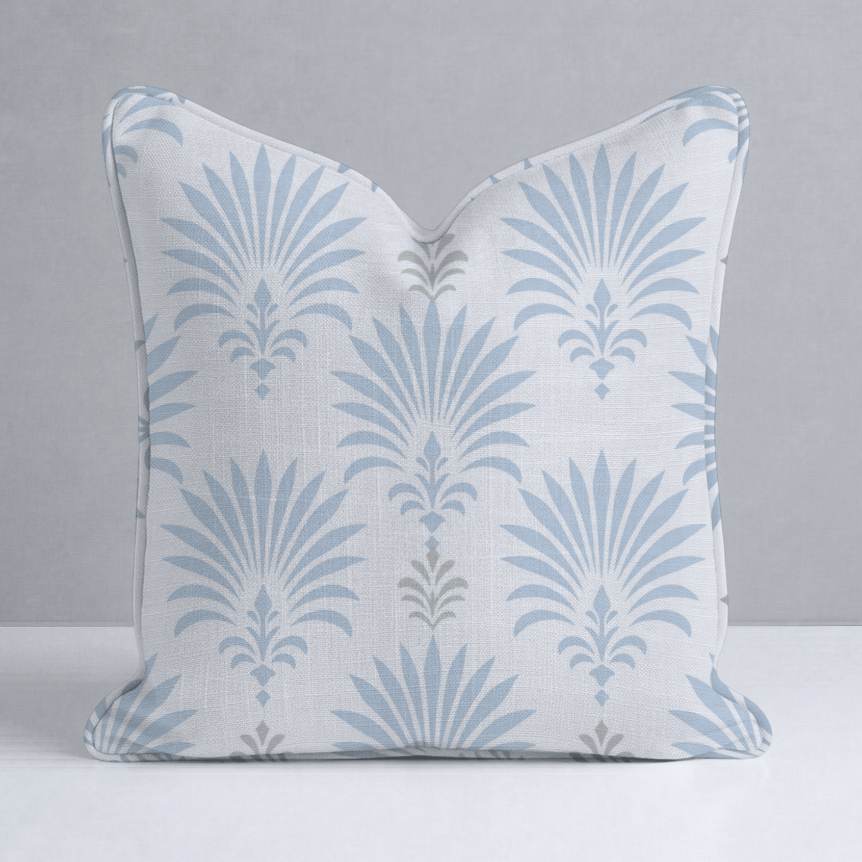 Palm Promenade Palm Fronds Throw Pillow - Lemon Park