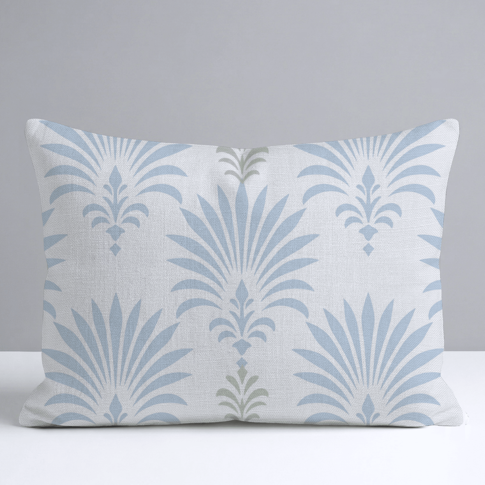 Palm Promenade Palm Fronds Throw Pillow - Lemon Park